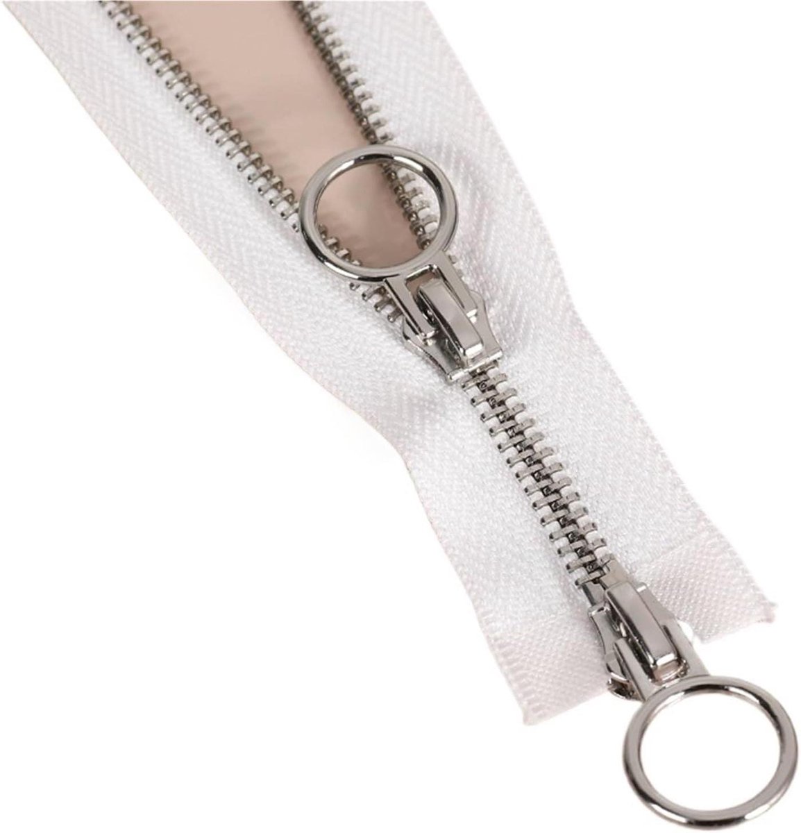 Ritssluiting Dubbele Schuiver - Metaal Koperen Tanden - Kleding Reparatie - Bidirectioneel Ontwerp - Nr 5 - Koper