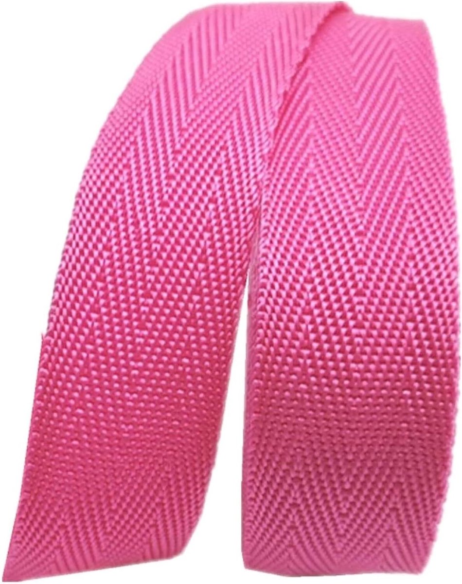 Polypropyleen singelband - Band voor knutselen - Bagage vastzetten - Sterk en slijtvast - 38 mm breed - Roze