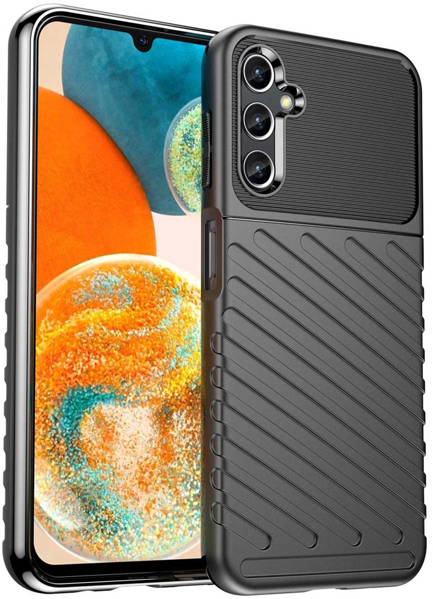 imoshion Hoesje - Geschikt voor Samsung Galaxy A14 (5G) / A14 (4G) - Thunder Backcover - Zwart