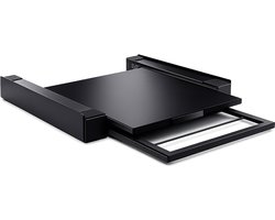 ProductXpert Stacko™ - Stapelkit - Tussenstuk - Uitschuifbare Plank met Handdoekhouder - Wasmachine en Droger - Zwart - Antislip