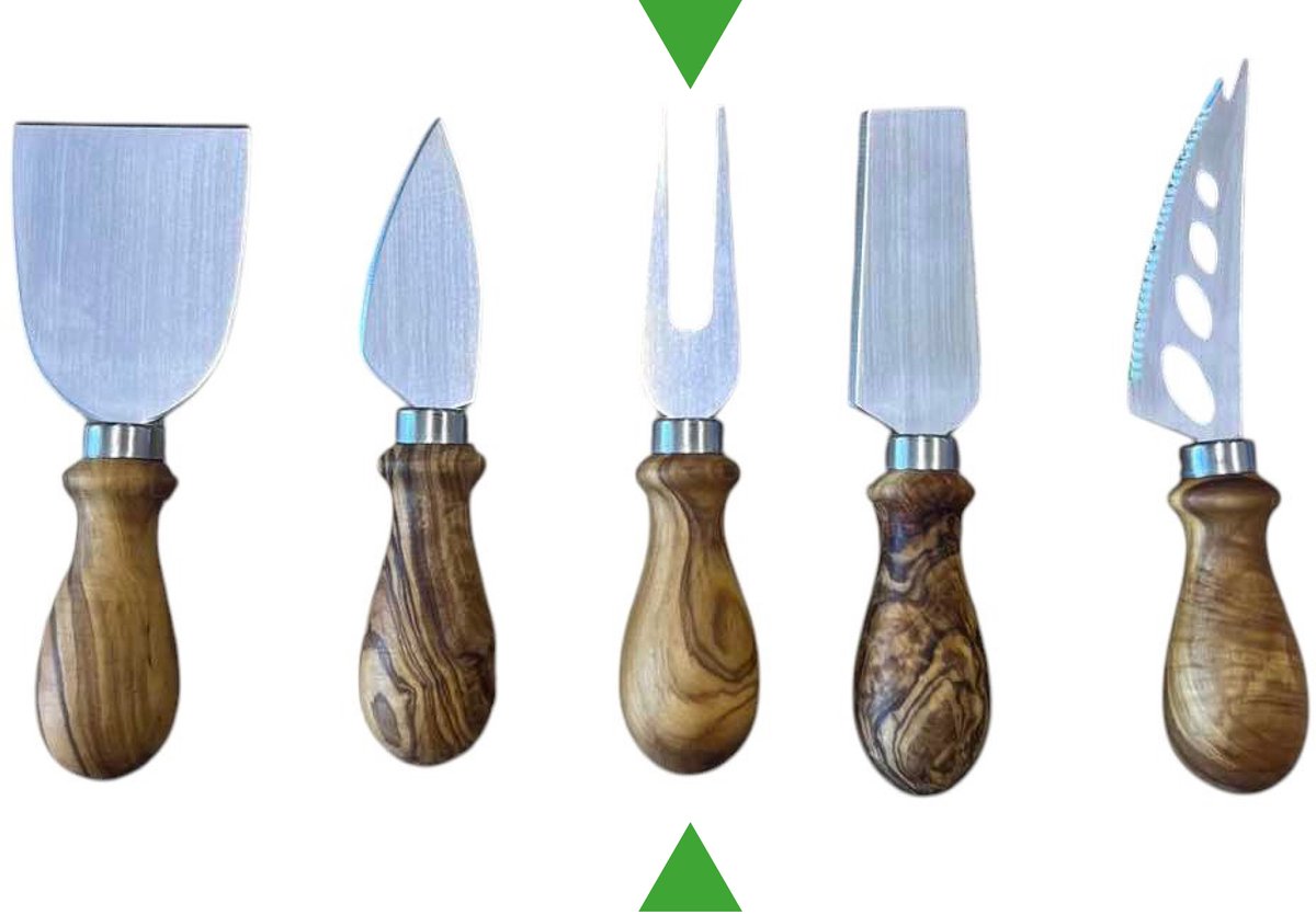 Rizes Wood - Pure Olive Wood - Kaasvork met olijfhouten handvat - Olijfhout - Vork - Kaas - Cadeautip - Duurzaam!