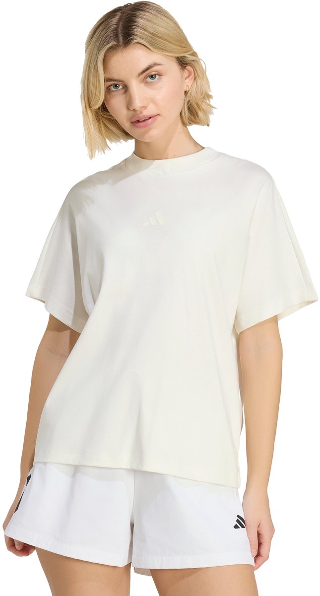 Adidas Sportswear Soft Lux Loose-Fit T-Shirt Dames Wit