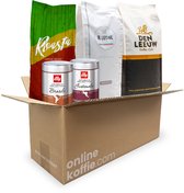 Proefpakket Koffiebonen - Koffieproeverij - 5 Smaken - 3250g - Illy Brasile & Illy Guatamala - Den Leeuw Koffie - Il Leone Espresso - Roasta Coffee - Koffiecadeau - Giftbox - Cadeau - Verse koffiebonen