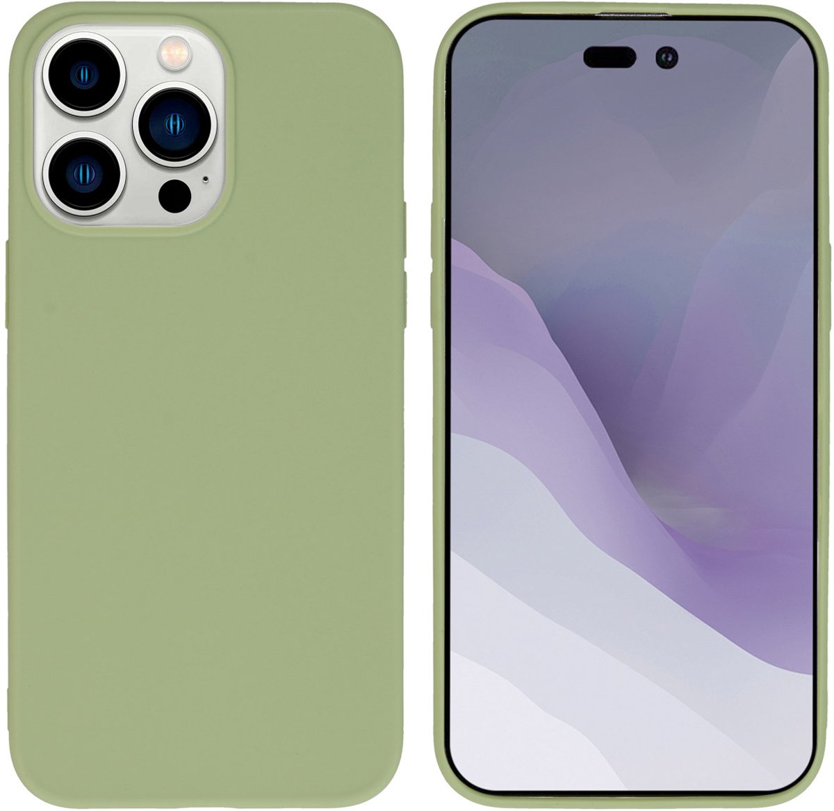imoshion Hoesje - Geschikt voor Apple iPhone 14 Pro Max - Color Backcover - Olive Green