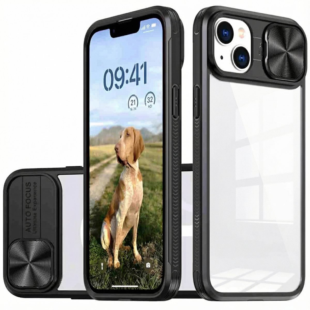 imoshion Hoesje - Geschikt voor Apple iPhone 14 - Camslider Backcover - Zwart
