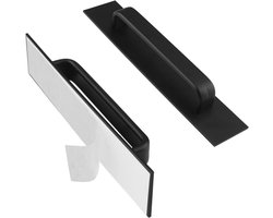 MOROBOR Klevende handgrepen, 2 stuks 200 mm aluminium duwgreep schuifdeuren schuurdeuren trekt voor lade kast kast/zwart