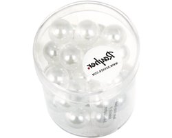 Glazen Wax Parels - Sieraden Maken - Handwerk Projecten - Renaissance Stijl - 10mm Doos 35 Stuks - Sneeuwwit