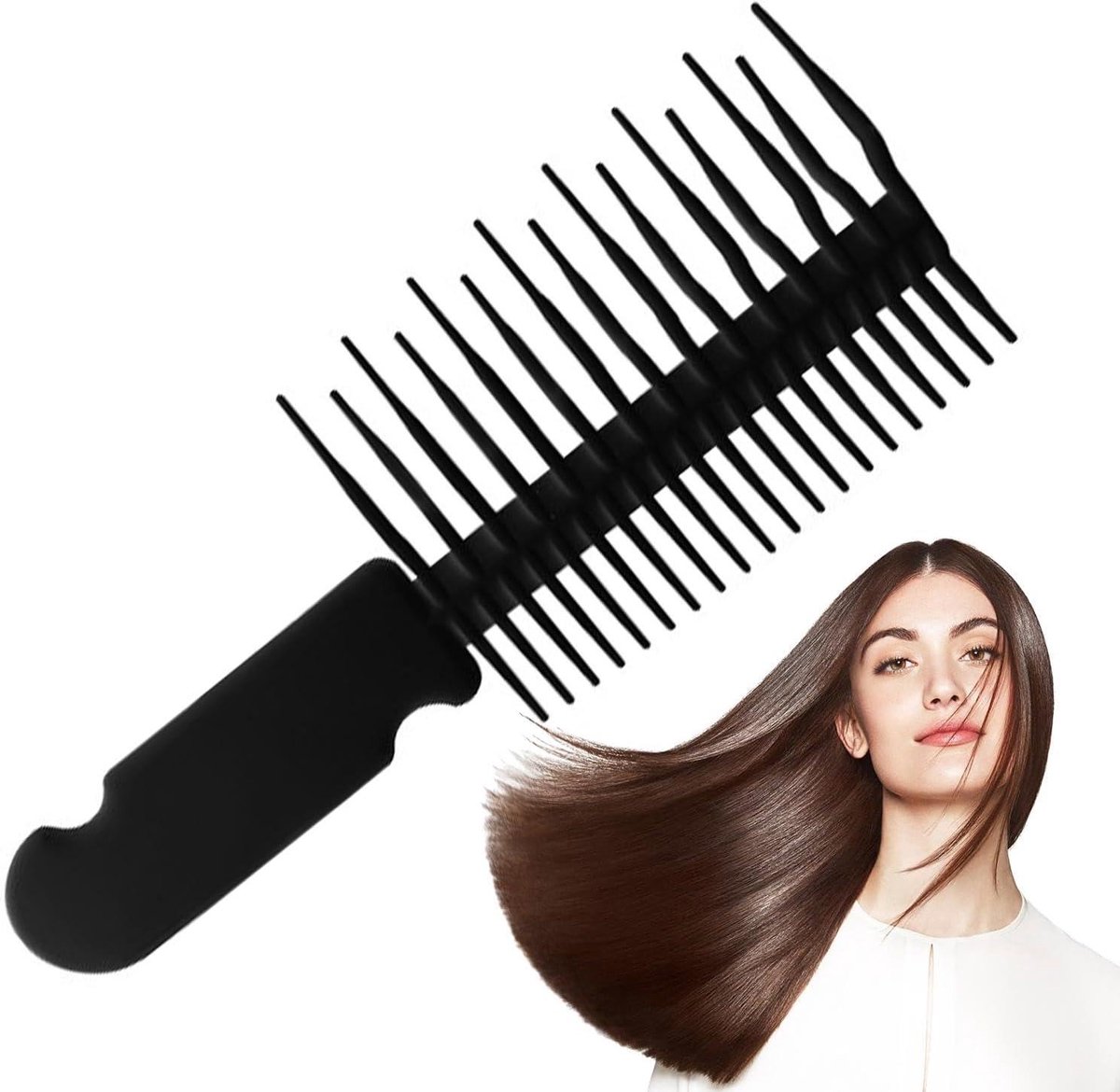 Haarontklitter Nat Haar - Kam Krullend Haar - Haar Ontwarren - Brede Tanden - 22 x 8.5 cm - Niet gespecificeerd