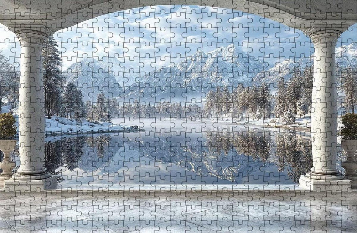 Houten Puzzel - Legpuzzel Volwassenen - Ontspanning Thuis - Siberische Stammen Materiaal - 160x105 cm - Landschap