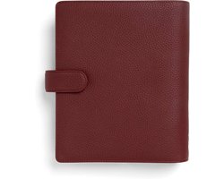 Filofax Organizer - Agenda Planner - Afspraken Plannen - Zachte Leren Omslag - A5 Formaat - Currant