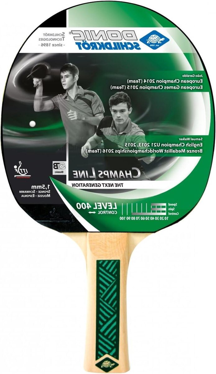 Tafeltennisracket - Pingpongbatje Tennisracket - Vrijetijdsspel - ITTF goedgekeurde bekleding - 15 mm spons - Groen-bruin