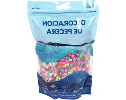 Aquariumgrind Natuursteen - Decoratief Substraat - Aquarium Inrichten - Natuurlijk Veilig Materiaal - 1 kg - Regenboog