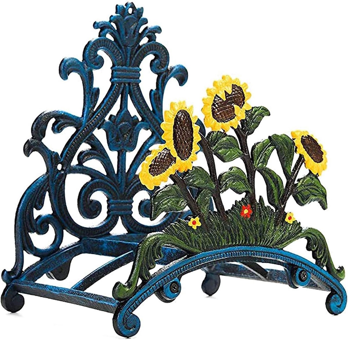 Tuinslang Houder - Hose Reel Hanger - Tuin Organiseren - Decoratief Metaal Art - 26x19x29.5cm - Zwart