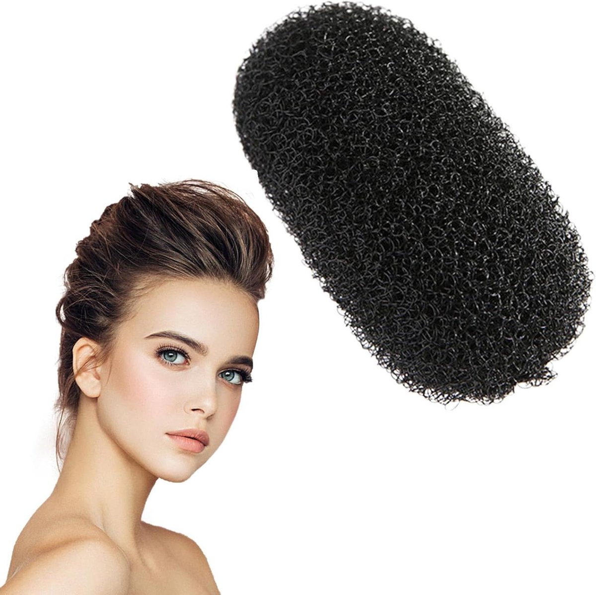 Haarvolume Clip - Haarbult Insert - Haar Stylen - Antislip Grip - 8x4x3.5cm - Zwart