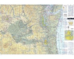 VFR Sectional Kaart - Luchtvaartkaart Navigatie - Vlieg Routeplanning - Visuele Navigatie - 25.4 x 12.7 cm - Blauw