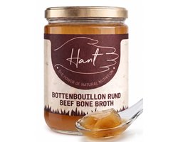 HANT | Bone Broth - Bottenbouillon | Rund Halal | Smaakloos & Geconcentreerd | 32 Uur Gekookt | Rijk aan Collageen & Voedingsstoffen | 400 ml