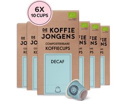 De Koffiejongens - Decaf - geschikt voor Nespresso - 100% biologische koffie - 60 composteerbare koffiecups