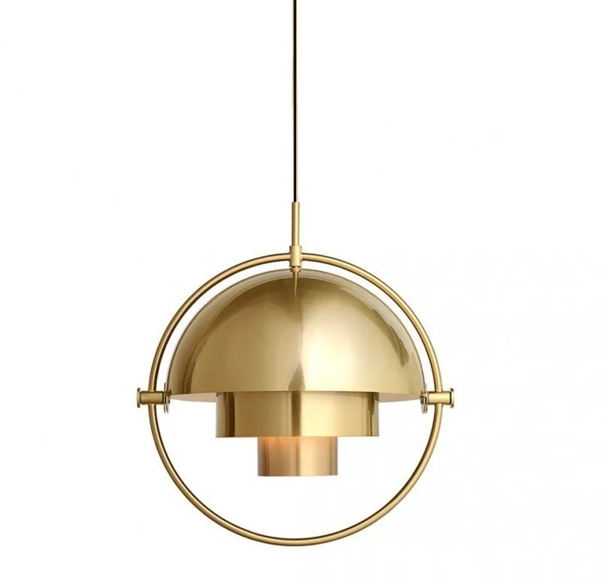 CINK Living® Nordic Hanglamp Goud – Moderne E27 Designlamp – Metalen Pendellamp voor Eetkamer, Slaapkamer & Woonkamer – Ø28 cm