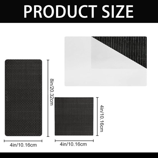 Trampoline Reparatiekit - Springmat Herstel - Sportonderhoud - Dubbelzijdig Zelfklevend - 20 cm - Zwart van Merkloos — afbeelding 3