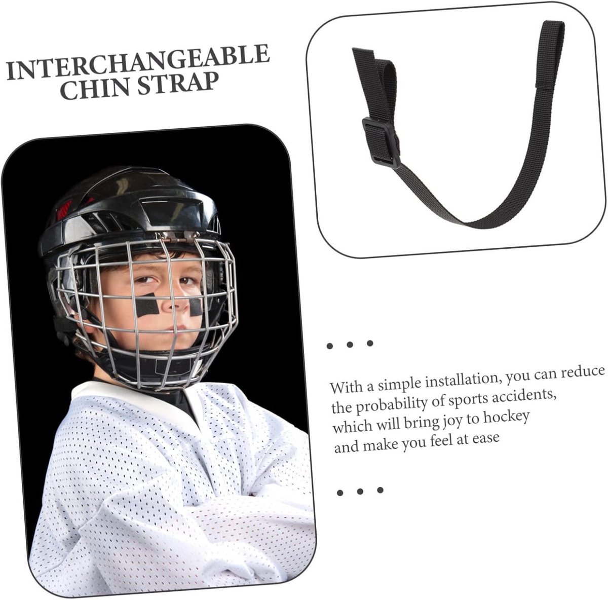 Helm Kinbanden Set - Sporthelm Accessoires - Veilige Sportbeoefening - Ademend Polyester Materiaal - 5 Sets 28cm - Zwart