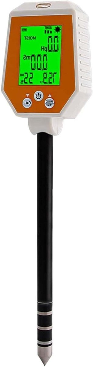 Bodemtester 6-in-1 - Grondmeter Tuin - Planten Verzorgen - Snelle Analyse - Digitale Hygrometer - Zilver