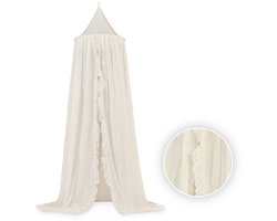 Product: Jollein - Baby Klamboe Vintage Ruffle (Ivory) - Katoen - Polyester - Baby Sluier, Bed Hemeltje - 245cm, van het merk Jollein