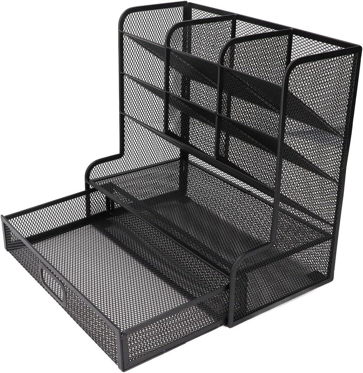 Bureau Organizer - Opberger Bureau - Kantoor Organiseren - Mesh Constructie 9 Vakken - 27 x 27 x 17 cm