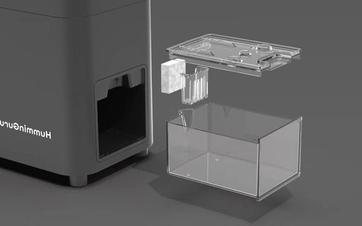 Reserve Watertank - Extra Tank - Platen Reinigen - Verwijderbaar Ontwerp - 350 ml Capaciteit - Grijs