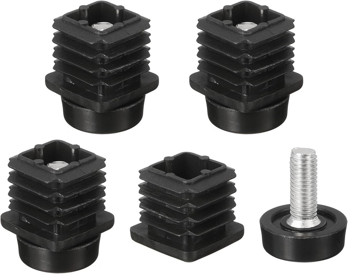 Nivelleringspoten - Meubeldoppen - Meubels Plaatsen - Vloerbeschermend - 4 Sets - Zwart