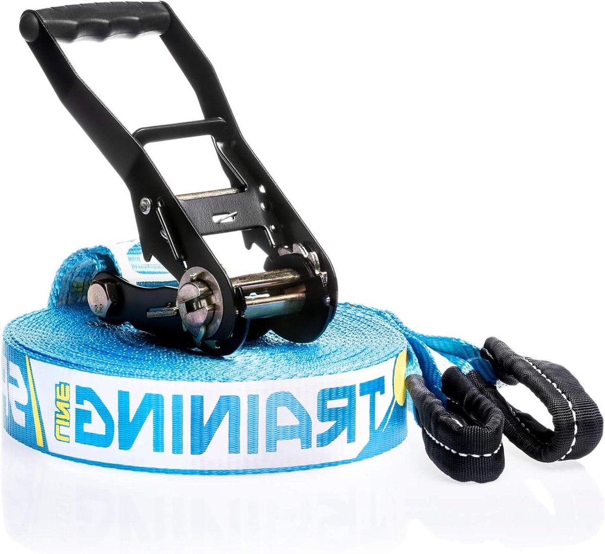 Slackline Kit - Balans lijn - Balans Training - Pro-Grip Oppervlak - 18 Meter Lengte - Lichtblauw