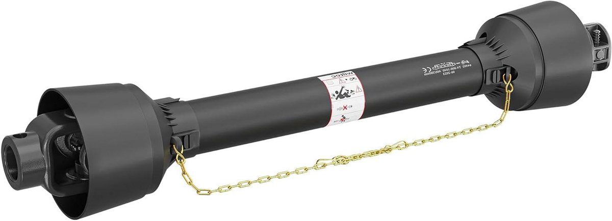 Aftakas T4 verlengstuk - Cardanas - Landbouw werktuigen - Verstelbare lengte - 800-880 mm - Zwart