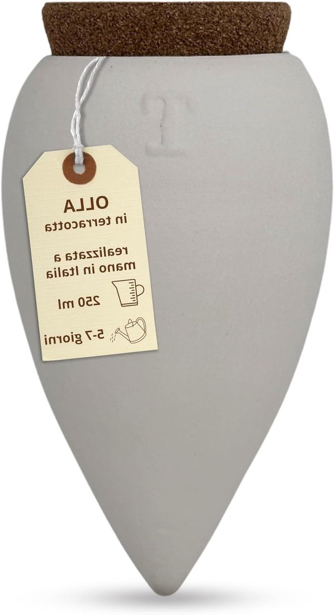Terracotta watergift - Zelf watergevend - Planten verzorgen - Natuurlijke waterafgifte - 250 ml - Natuurlijk