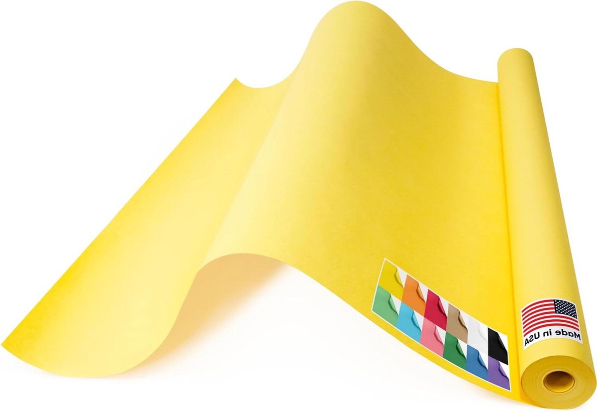 Kraftpapier Rol - Knutselpapier Hobbypapier - Creatief Bezig Zijn - Extra Dik Materiaal - 30 meter - Geel