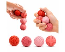 BOTC Fidget Toy - 4 stuks Siliconen Magnetische Ballen - Stressverlichtende Sensorische Speeltjes - Voor Autisme ADHD en Angst - Roze