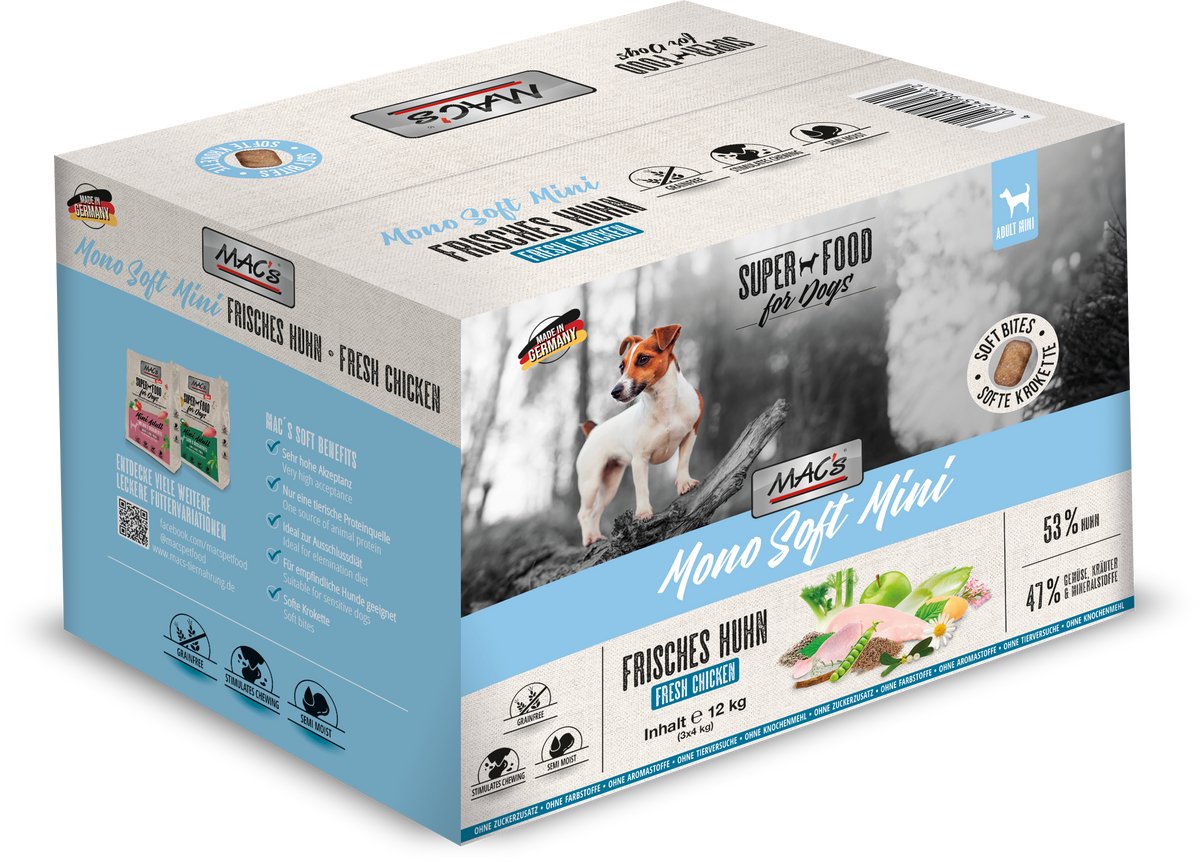 MACs MAC's DOG - Mono Zachte Mini Verse Kip - 3x4kg