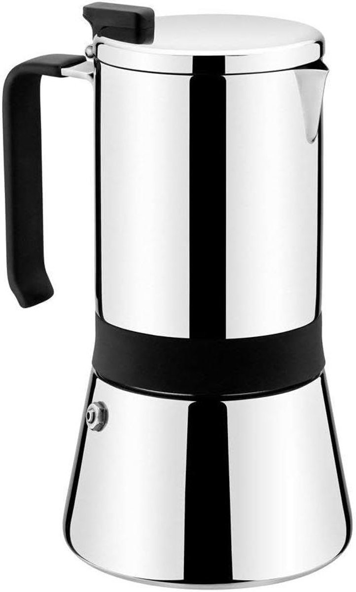 Koffiezetapparaat - Espresso maker - Koffie Zetten - Roestvrij staal 18/10 - 10 kopjes - Zilverkleurig