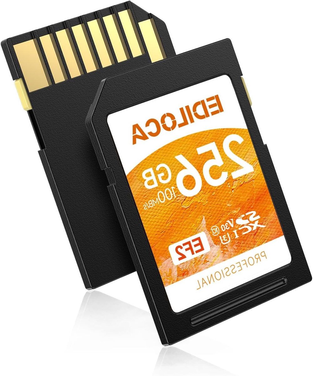 SDXC Geheugenkaart - Snelle Opslag - 4K Video Opnemen - Waterdicht Schokbestendig - 256 GB - Zwart