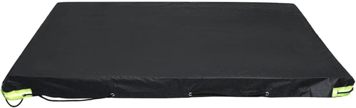 Aanhangwagenhoezen - Plat dekzeil - Aanhanger beschermen - Waterdicht winddicht - 220 x 125 x 15 cm - Zwart