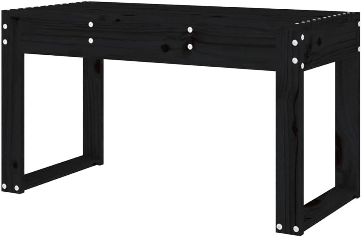 Tuinbank | Tuinbankje | Buitenbank | Tuinstoel 80x38x45 cm massief grenenhout zwart