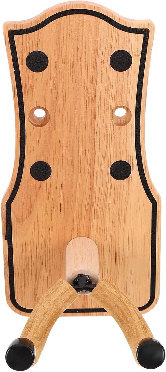 Houten Gitaarhouder - Muziekinstrument Hanger - Veilige Muziekopslag - Massief Hout Constructie - 20 x 12.5 x 9.8 cm - Beige