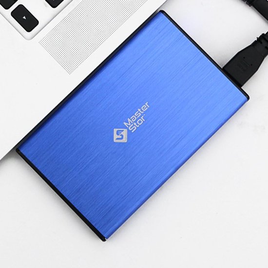 Externe Harde Schijf - Draagbare Opslag - Bestanden Opslaan - Supersnelle USB 3.0 - 320 GB - Blauw — afbeelding 5