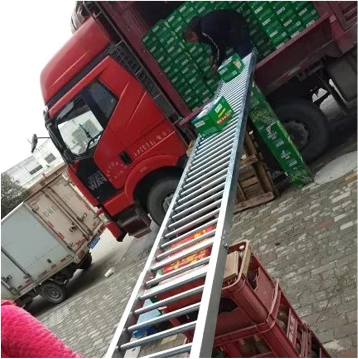Rollenbaan rail - Transportband rol - Goederen verplaatsen - Zwaartekracht aangedreven - 50x100cm - Zilverkleurig