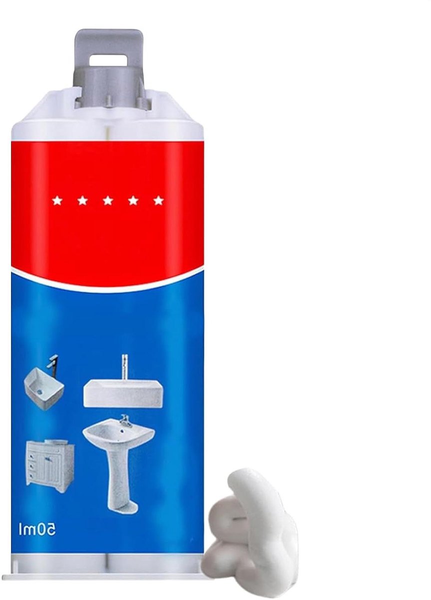 Tegel reparatieset - Keramische vuller - Scheuren herstellen - Waterdichte formule - 50 ml - Wit