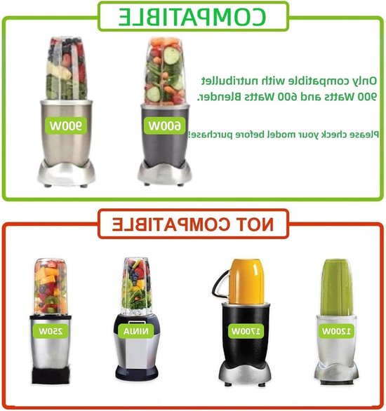 Vervangende Blender Cups 2-Pack 24oz voor NutriBullet - Geschikt voor 600W en 900W Extractor Blades, Duurzaam en Lichtgewicht Kunststof van Merkloos — afbeelding 3