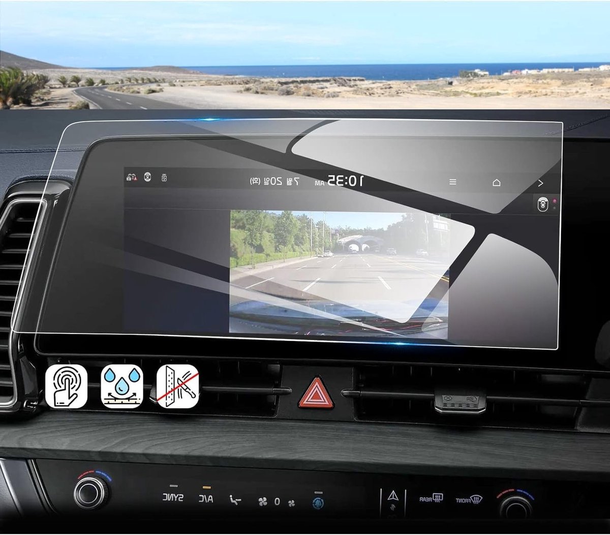 Hoogwaardige Navigatiescherm Bescherming voor Kia Sportage NQ5 (2022-2024) - 9H Krasbestendig, Tempered Glass, Perfecte Pasvorm voor GPS Scherm (12.3 Inch)
