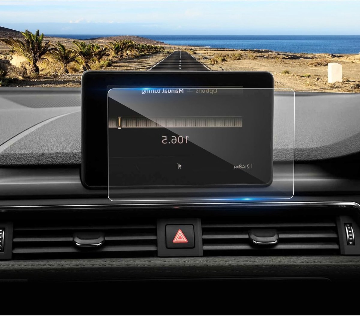 Navigatiescherm Beschermfolie voor Audi A4 A5 Q5 2016-2020, Gehard Glas, 9H Krassenbestendig, 7 Inch GPS Bescherming
