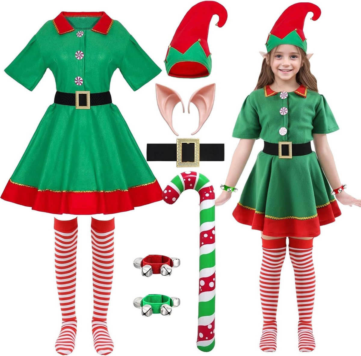 Elf kostuum voor Raveparty, Carnaval en Feestjes - Perfecte Outfit voor Verkleedfeestjes