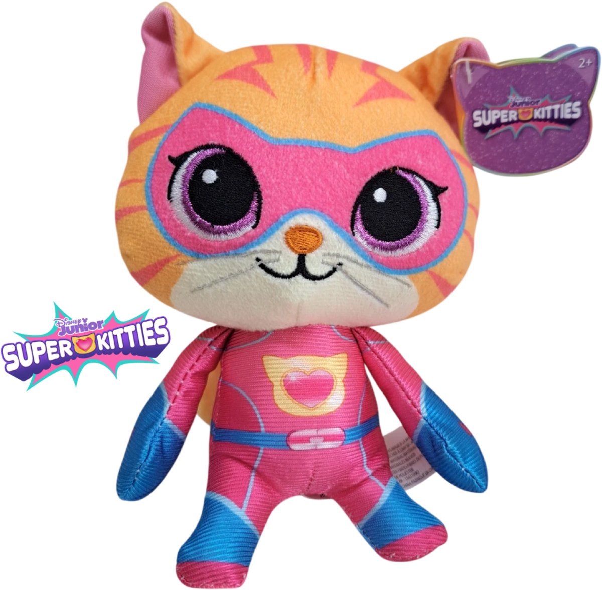 Ginny - Disney SuperKitties Pluche Knuffel 15 cm - Super Kitties Plush Toy - Speelgoed Knuffels voor Kinderen Jongens Meisjes