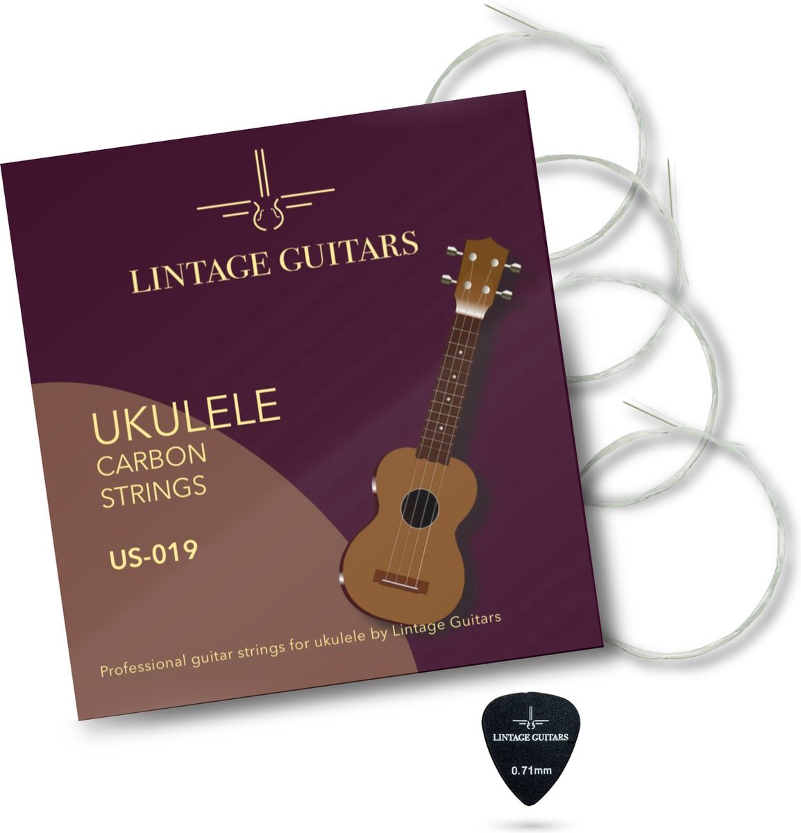 Ukulele Snaren Carbon Strings US-019 - Ukulele snaren - Transparant - Lintage Guitars