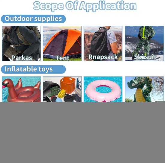 Reparatieset Opblaasbaar - Luchtbed Pleisters - Snelle Reparatie - Zelfklevend Waterdicht - 12 Stuks - Doorzichtig van Merkloos — afbeelding 4